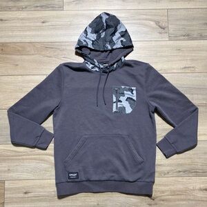 Oakley Men's Road Trip Camp Hoodie Size Small Gray Regular Fit EUC